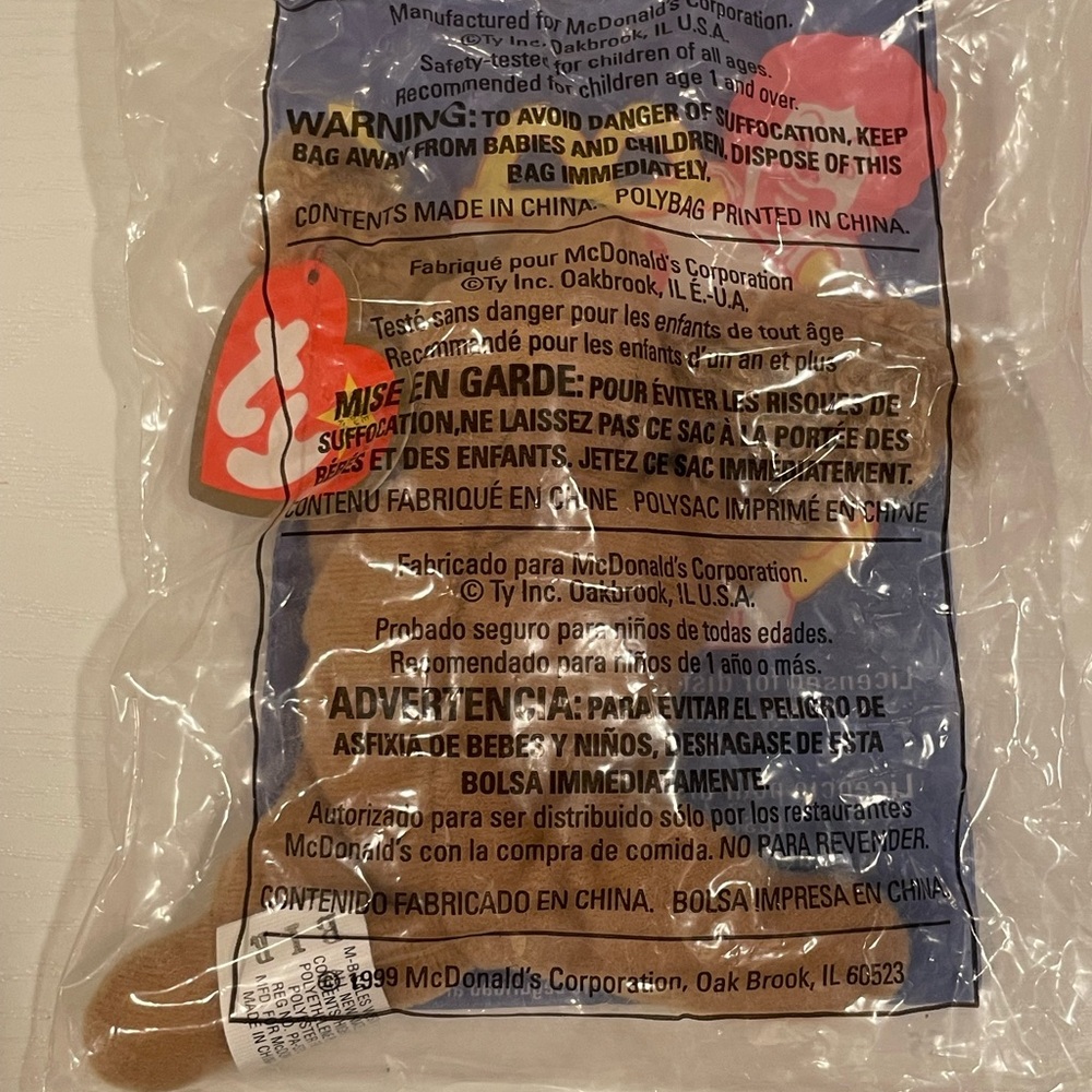 Ty Teenie Beanie Babies - Spunky the Dog - McDonald’s Collectible - Picture 2 of 2